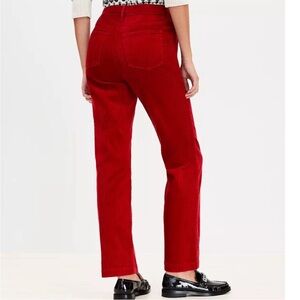 LOFT Vibrant Red Corduroy Pants
High Rise Straight Leg